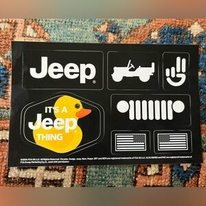 Official Jeep Mopar Vinyl Sticker Sheet with 7 Stickers